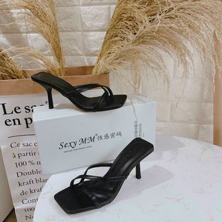 Dép Cao Gót Quai Mảnh Xỏ Ngón