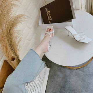 Dép Cao Gót Quai Mảnh Xỏ Ngón