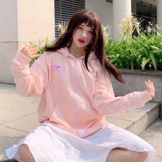 Áo khoác hoodie nỉ nam nữ form rộng có dây kéo kido