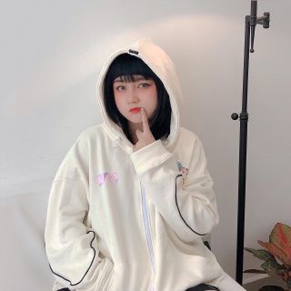 Áo khoác hoodie nỉ nam nữ form rộng có dây kéo kido