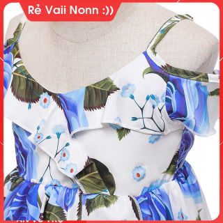 Đầm bé gái trễ vai- đầm công chúa cho bé hàng quảng châu đúng như hình