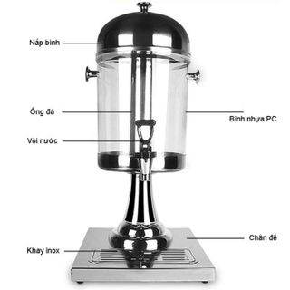 Bình Đựng Nước Ép Trái Cây Inox 10L (Loại Tốt)
