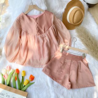 Set Hồng BBD nút bọc