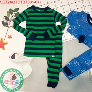 Set 2 Bộ Áo quần thun dài tay bé trai Baby thời trang cao cấp SET2AQTDTBT001 giá sỉ