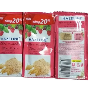 Lốc 3 gói Sữa tắm Hazeline trắng da yến mạch dâu tằm (gói màu đỏ), Matcha lựu đỏ (gói màu xanh)