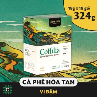 Cà phê hòa tan Coffilia 3in1 sạch nguyên bản - Cafe Vị Đậm (hộp 18 gói) giá sỉ