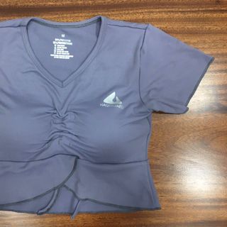 Áo tập croptop rút dây giữa vn