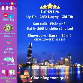 Sỉ 100 Bóng đèn Led 3w A50 tròn bup bulb kín chống nước tiết kiệm điện Posson LB-H3x
