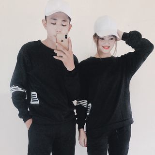 sét bộ thể thao nam nữ - bộ thể thao - bộ nỉ đông 4 xọc