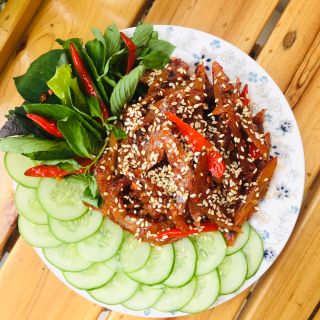Hộp 210 gram Khô cá điêu hồng rim me vị cay - Thực phẩm Hải Yến