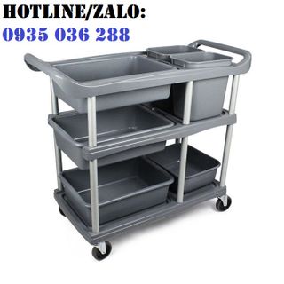 XE DỌN BÁT ĐĨA, THU GOM THỨC ĂN THỪA