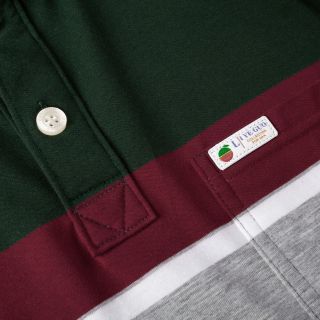 Áo thun sọc nam có cổ có túi thun cotton không xù lông cao cấp