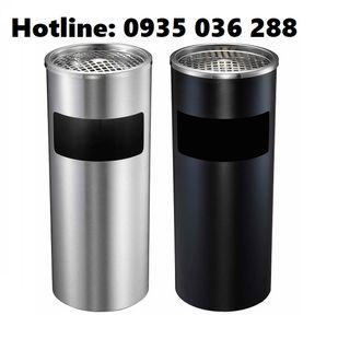 Thùng Rác Inox Gạt Tàn Thuốc