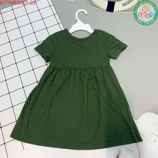 Đầm thun tay ngắn bé gái Old Nevy thời trang ĐTTNBG001