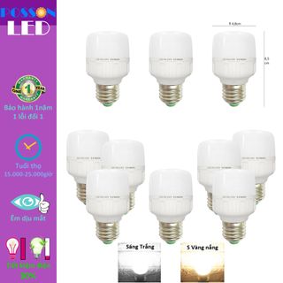 Sỉ 100 Bóng đèn Led bup trụ 5w bulb kín chống nước tiết kiệm điện Posson LC-N5x giá sỉ