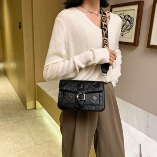 Túi đeo chéo họa tiết thời trang nhiều ngăn tiện dụng kèm 2 dây đeo
