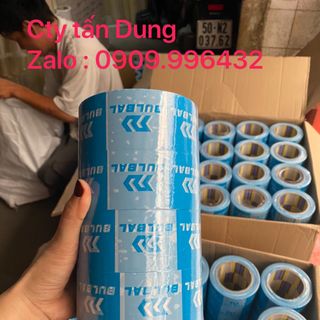 Băng keo in chữ 5phân xanh trăng