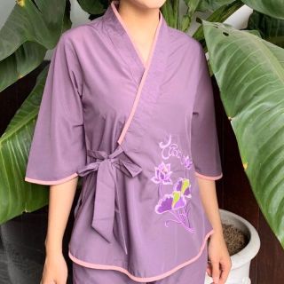 Quần áo đi chùa #xéo thêu chữ Tâm