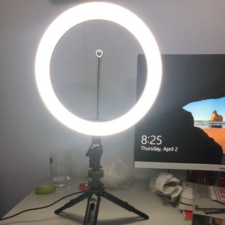 Bộ Đèn Livestream Size 26CM - Kèm Chân Đèn + Giá Đỡ Điện Thoại