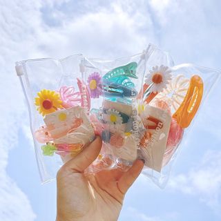 Set 6 Kẹp Tóc Và Vòng Buộc Tóc Hoa Cúc
