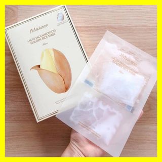 Hộp 10 Mặt Nạ Dưỡng Trắng, Tinh Chất Gạo JM Solution Lacto Saccharomyces Golden Rice Mask 30ml x 10