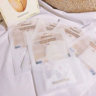Hộp 10 Mặt Nạ Dưỡng Trắng, Tinh Chất Gạo JM Solution Lacto Saccharomyces Golden Rice Mask 30ml x 10