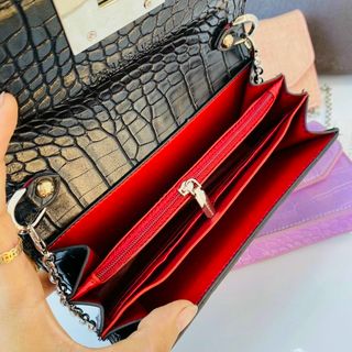 Túi chacli mini khoá gập vân rắn