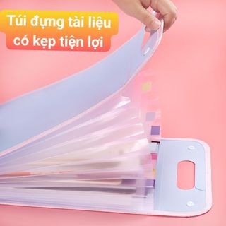 Túi Đựng Hồ Sơ Tài Liệu Đa Năng Nhiều Ngăn Có Kẹp