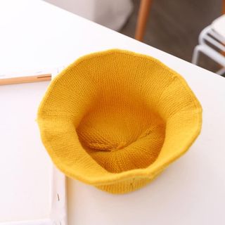 Mũ Đan Len Hai Lớp Đính Hình Trái Tim Cho Bé
