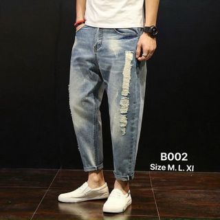 Quần baggy nam jean rách