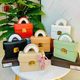 Túi hộp khoá đồng quai vồng