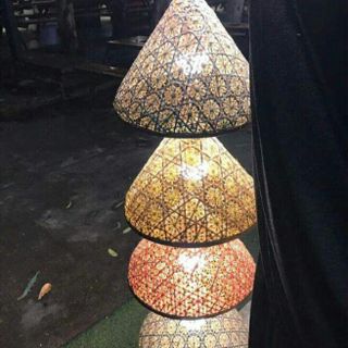 đèn nón trang trí, đèn mây tre đan,đèn lồng xưa