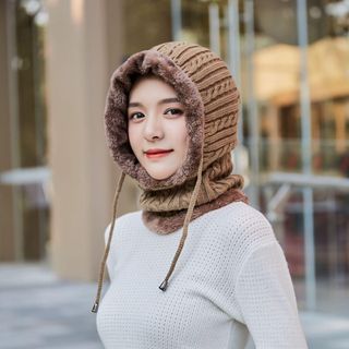 Mũ len trùm cổ lót nỉ bông siêu ấm