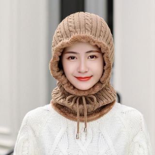 Mũ len trùm cổ lót nỉ bông siêu ấm