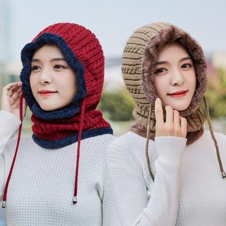 Mũ len trùm cổ lót nỉ bông siêu ấm