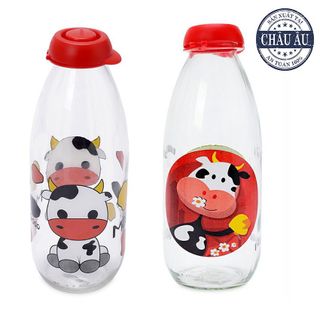Chai đựng sữa thuỷ tinh Herevin Decor 1L