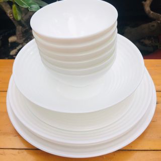 BỘ BÀN ĂN TT LUMINARC TRIANON TRẮNG 12 MÓN