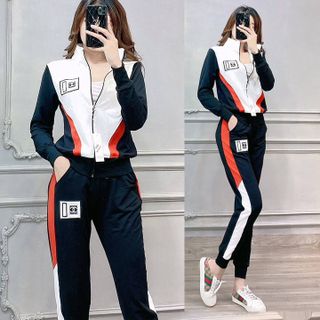 Bộ thể thao áo khoác phối màu TT436