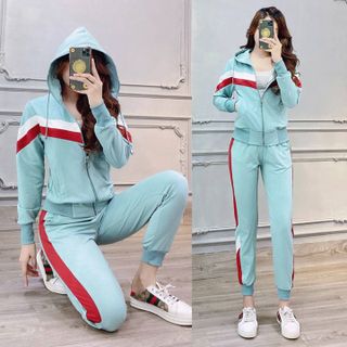 Bộ đồ thể thao áo khoác form rộng mũ trùm TT407