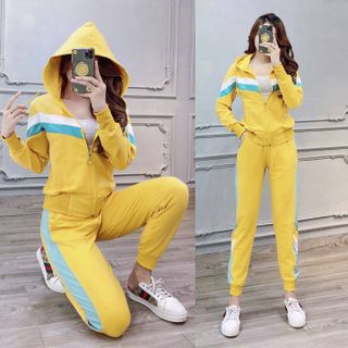 Bộ đồ thể thao áo khoác form rộng mũ trùm TT407