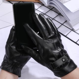 GĂNG TAY DA CẢM ỨNG LÓT LÔNG BÊN TRONG CHO NAM (G45)