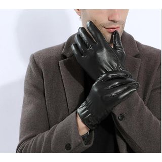 GĂNG TAY DA CẢM ỨNG LÓT LÔNG BÊN TRONG CHO NAM (G45)