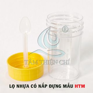 Lọ đựng mẫu phân có muỗng không có chất bảo quản túi 100 cái TTC