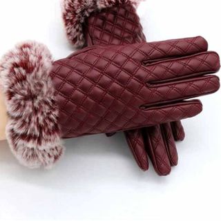 GĂNG TAY DA CHẦN CHỈ NỮ LÓT LÔNG CẢM ỨNG HÀNG ĐẸP (G50)
