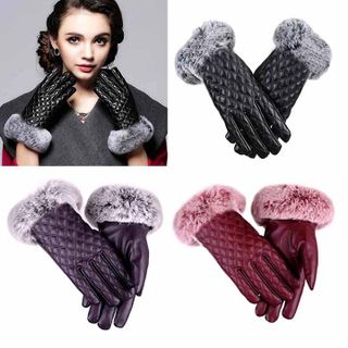 GĂNG TAY DA CHẦN CHỈ NỮ LÓT LÔNG CẢM ỨNG HÀNG ĐẸP (G50)