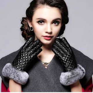 GĂNG TAY DA CHẦN CHỈ NỮ LÓT LÔNG CẢM ỨNG HÀNG ĐẸP (G50)