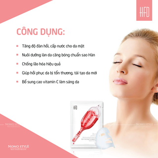 Mặt nạ Mâm xôi HFD Hàn Quốc - Trắng da - Sáng mịn - Căng bóng