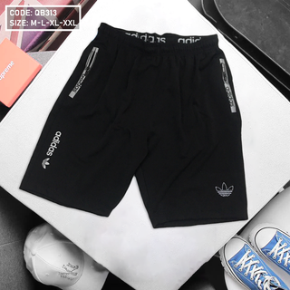 Quần short thun thể thao dây kéo ép