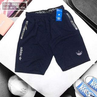 Quần short thun thể thao dây kéo ép