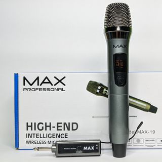 MICRO ĐA NĂNG CAO CẤP MÀN HÌNH LED MAX19 SIÊU HÚT ÂM, SIÊU CHỐNG HÚ - DÀNH CHO MỌI LOA KÉO, Ô TÔ, AMPLY